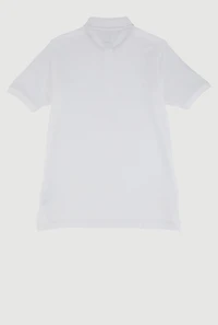 French Toast Boys 18-20 Short Sleeve Pique Polo Shirt, White, Size 18-20