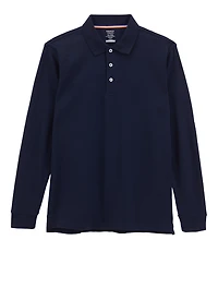 French Toast Boys 18-20 Husky Long Sleeve Polo Shirt