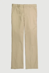 French Toast Boys 16-20 Relaxed Fit Twill Pants, Khaki, Size 20