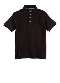 French Toast Boys 10-20 Husky Pique Polo Shirt, Black, Size 10-12H