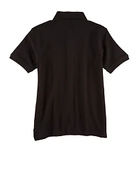 French Toast Boys 10-20 Husky Pique Polo Shirt, Black, Size 10-12H