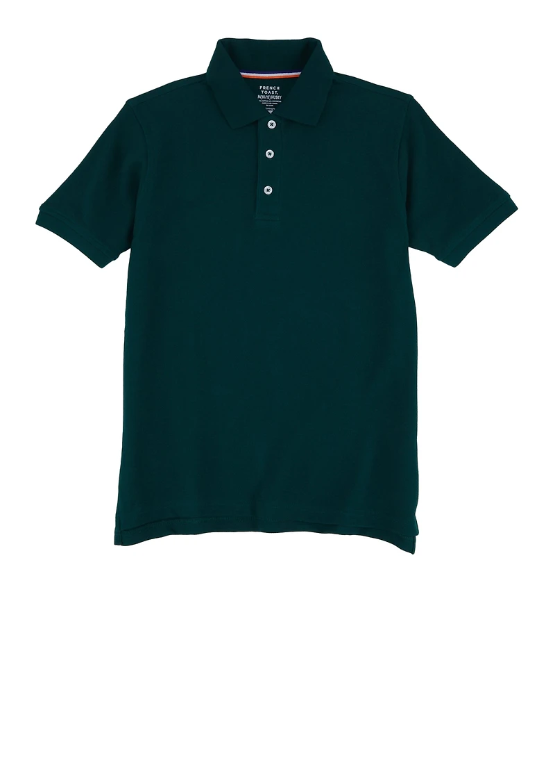 French Toast Boys 10-20 Husky Short Sleeve Polo Shirt, Green, Size 14-16H