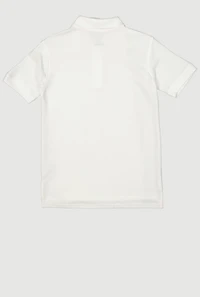 French Toast Boys 10-20 Husky Pique Polo, White, Size 18-20H