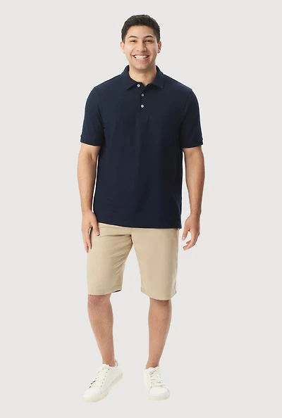 French Toast Boys 10-20 Husky Short Sleeve Pique Polo, Blue, Size 10-12H