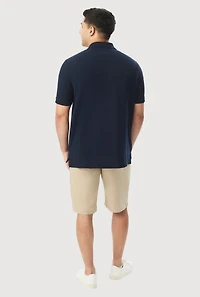 French Toast Boys 10-20 Husky Short Sleeve Pique Polo, Blue, Size 14-16H