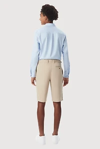 French Toast Boys 10-20 Husky Flat Front Stretch Shorts, Khaki, Size 14H