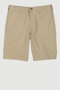 French Toast Boys 10-20 Husky Flat Front Stretch Shorts, Khaki, Size 14H