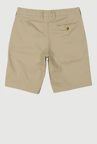 French Toast Boys 10-20 Husky Flat Front Stretch Shorts, Khaki, Size 12H