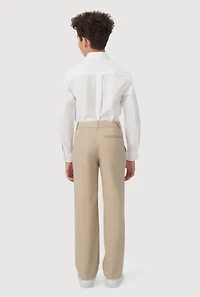 French Toast Boys 10-20 Husky Relaxed Fit Chinos, Khaki, Size 14H