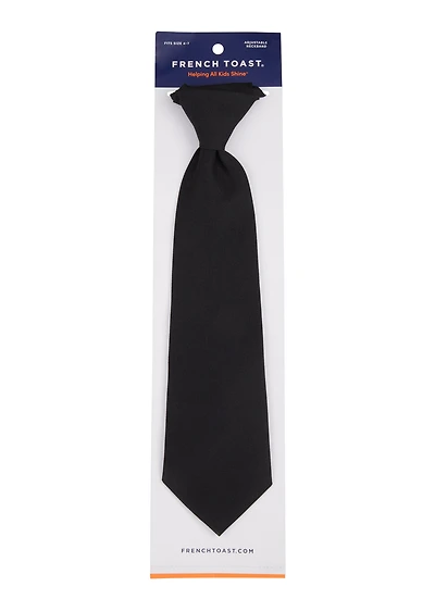 French Toast Boys 4-7 Solid Adjustable Tie, Black