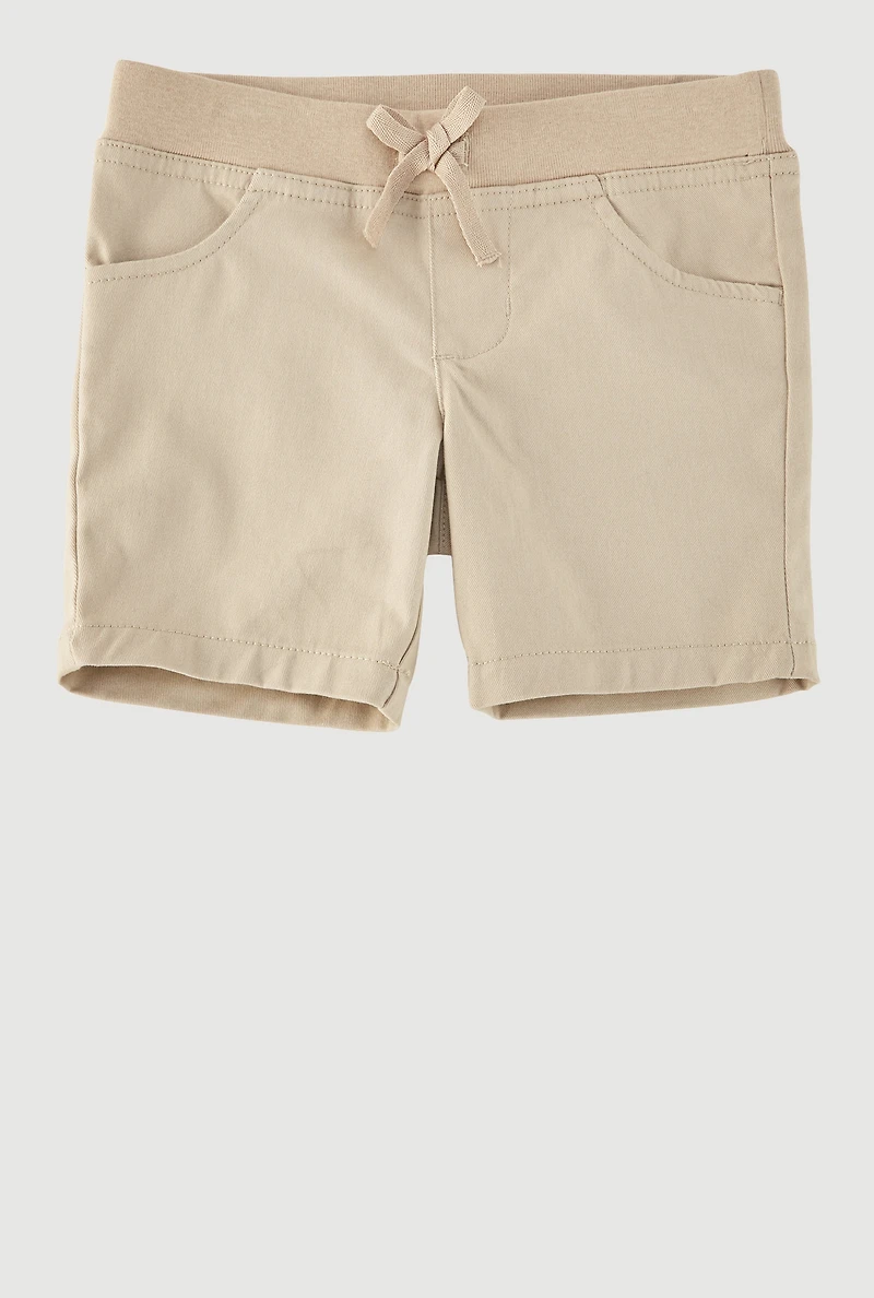 French Toast Girls 4-6x Solid Shorts, Khaki, Size 4