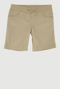 French Toast Girls 8-14 Solid Shorts, Khaki, Size 7