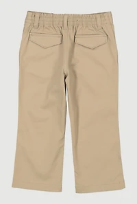 French Toast Girls 2T-4T Straight Leg Pull On Khaki Pants, Khaki,