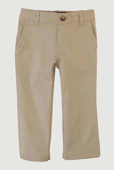 French Toast Girls 2T-4T Straight Leg Pants, Khaki, Size 3T