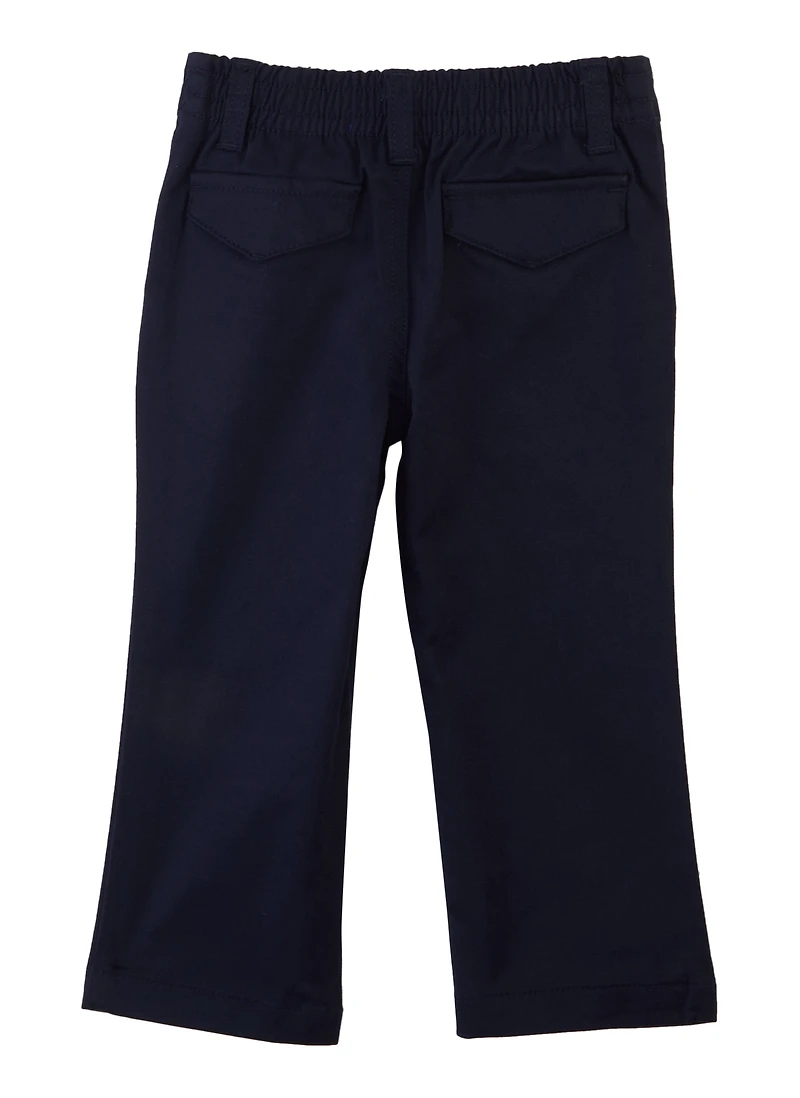 French Toast Girls 2T-4T Solid Straight Leg Pants
