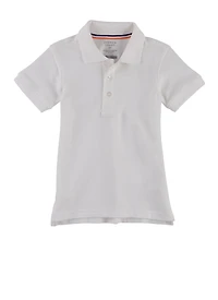 French Toast Boys 2T-4T Pique Polo Shirt, White, Size 4T