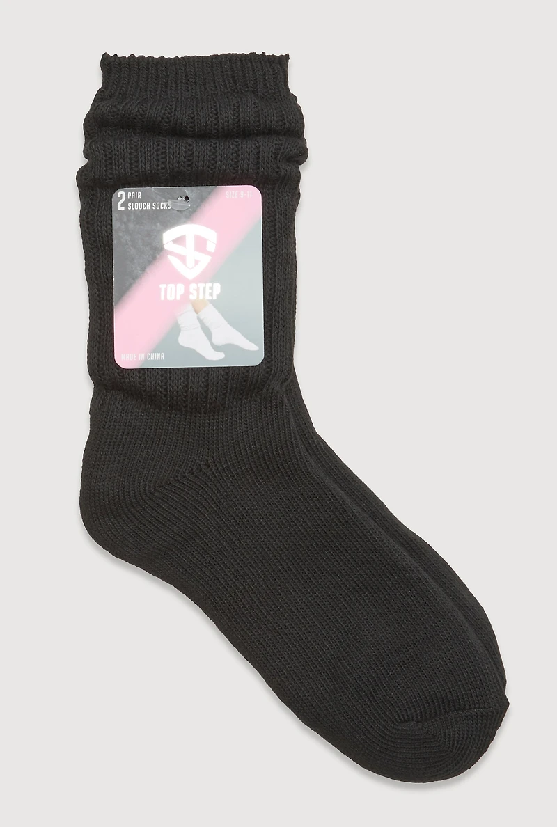 Womens Ribbed Knit Slouch 4 Pack Size 9-11, Black