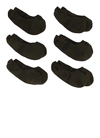 Womens No Show Socks 6 Pack Size 9-11, Black