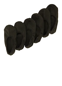 Womens No Show Socks 6 Pack Size 9-11, Black