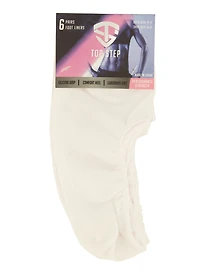 Womens No Show Socks 6 Pack Size 9-11, White