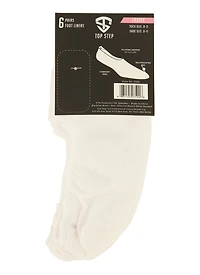 Womens No Show Socks 6 Pack Size 9-11, White