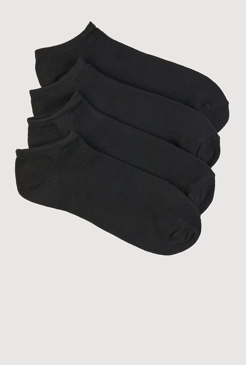 Plus Size Basic Ankle Socks 4 Pack Size 6-12