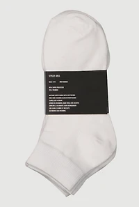 Womens Basic Quarter Socks 4 Pack Size 6-11, White, Size 9-11
