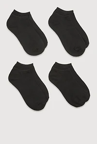 Womens Ankle Socks 4 Pack Size 9-11, Black, Size 9-11