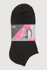 Womens Ankle Socks 4 Pack Size 9-11, Black, Size 9-11