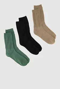 Womens Plus Size Boot Socks 3 Pack, Multi, Size 10-13