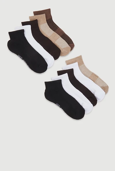 Marled Performance Quarter Socks 10 Pack 4-10