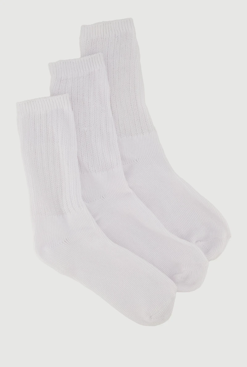 Plus Brushed Knit Boot Socks 3 Pack 10-13
