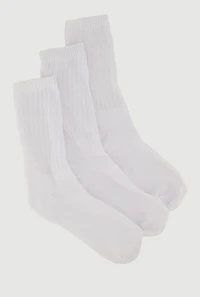 Plus Brushed Knit Boot Socks 3 Pack 10-13