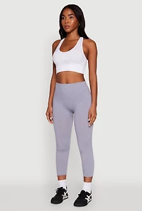 Womens Seamless High Waisted Capri Leggings, L-XL