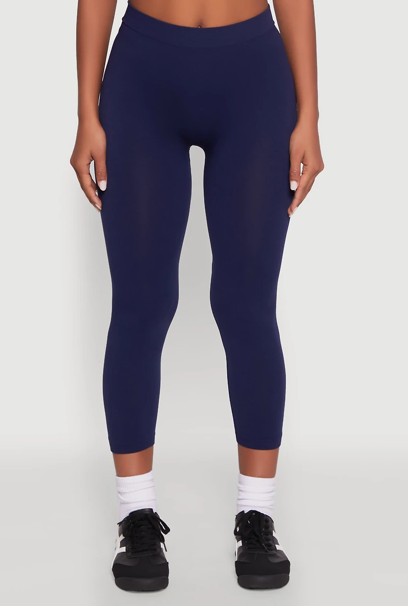 Womens Seamless High Waisted Capri Leggings,