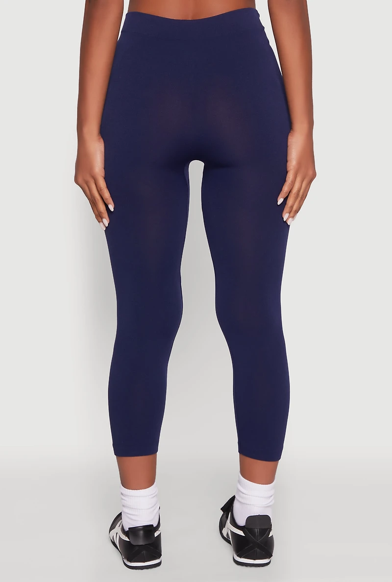 Womens Seamless High Waisted Capri Leggings,