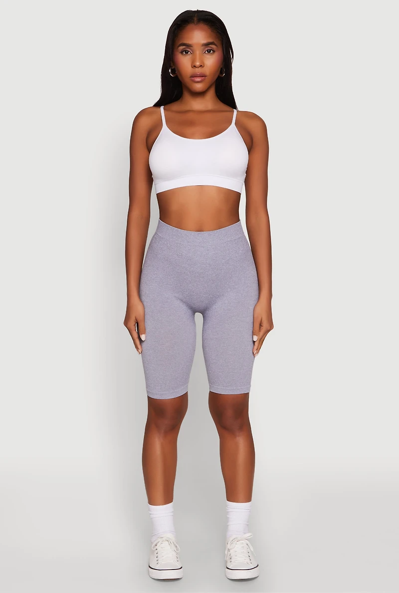 High Waist Seamless Biker Shorts