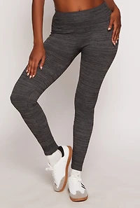Seamless Ribbed Knit Leggings