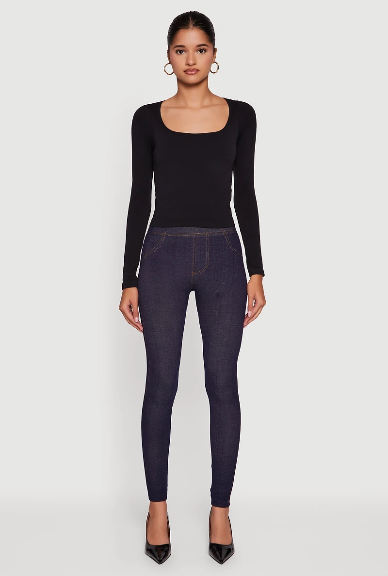 Fleece Lined High Waisted Jeggings