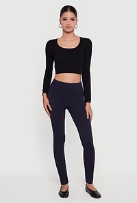 Womens Marled High Waisted Leggings, S-M