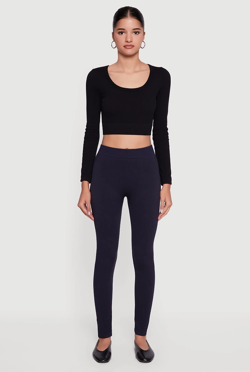 Womens Marled High Waisted Leggings, S-M