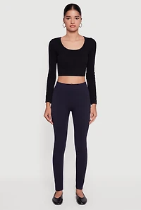 Womens Marled High Waisted Leggings, S-M