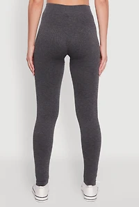 Womens High Waisted Terry Cloth Leggings, Grey, Size S-M