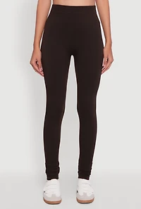 Womens High Waisted Terry Cloth Leggings, L-XL