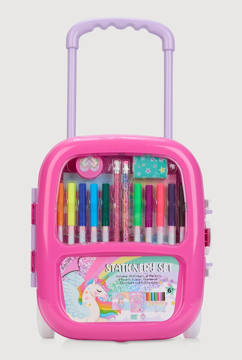 Believe In Magic Rolling Stationary Set, Pink