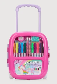 Believe In Magic Rolling Stationary Set, Pink