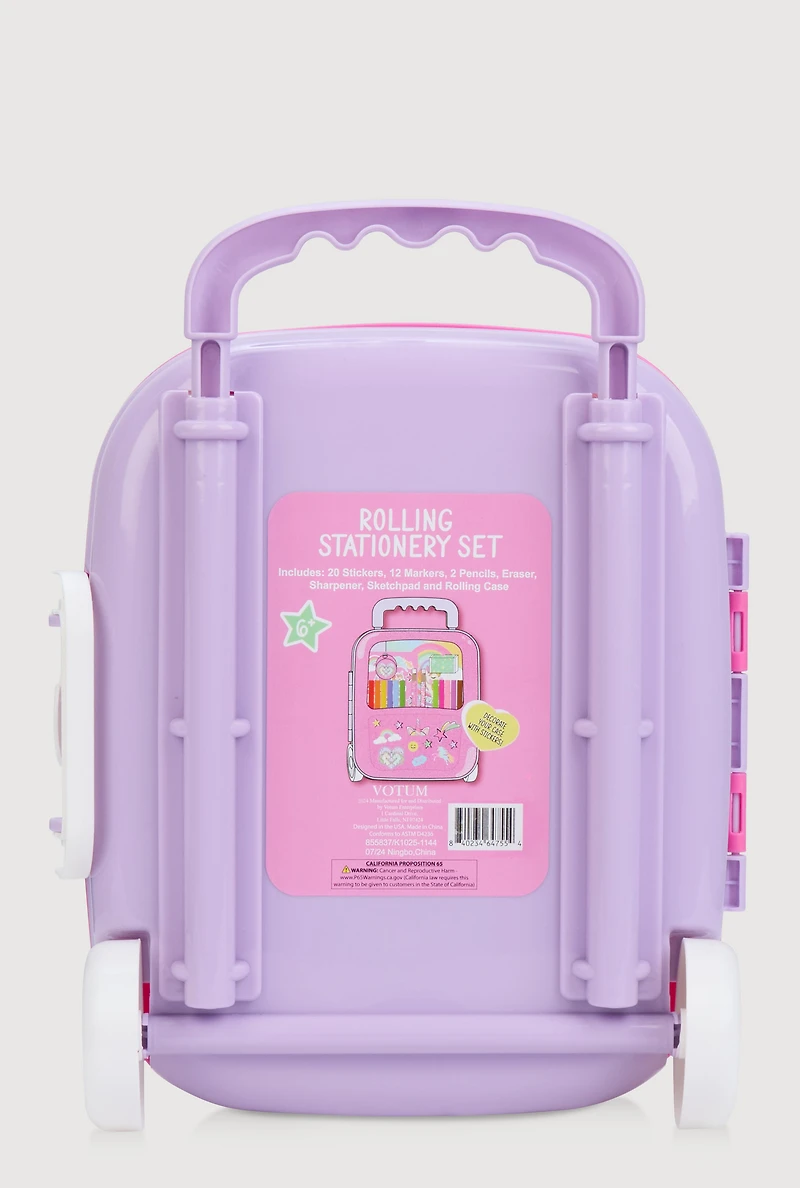 Believe In Magic Rolling Stationary Set, Pink