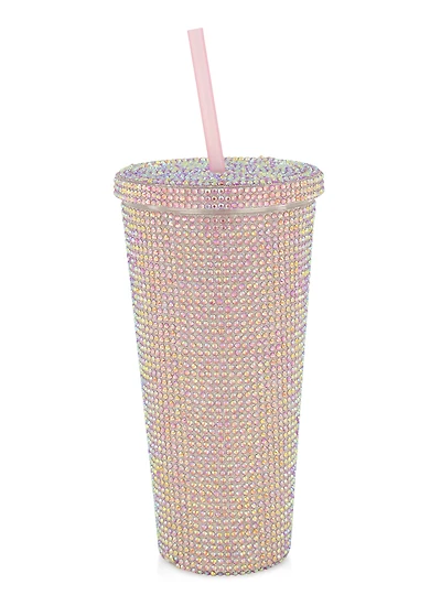 Ombre Rhinestone 22oz Tumbler, Pink