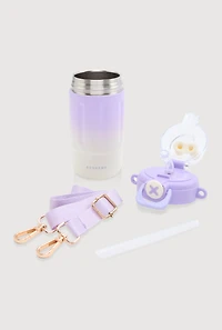 Ombre Bunny Ear Flip Top Water Bottle, Purple