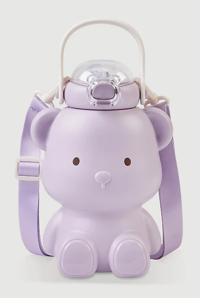 Bear Water Bottle, Purple